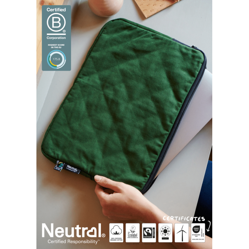 Image of Neutral Fairtrade Organic Laptop Bag 15"
